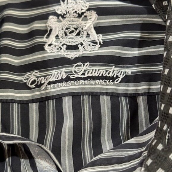 English Laundry bold striped men's shirt 15.5 - 32/33 - Picture 3 of 7